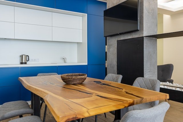 Modern Navy Blue Kitchen Cabinets